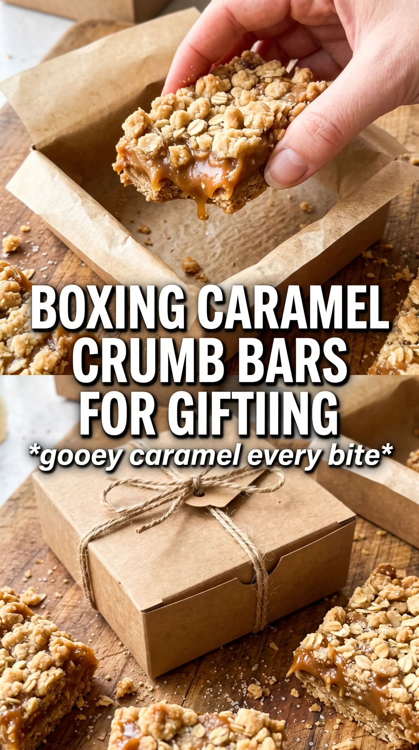Caramel Crumb Bars gooey buttery oat