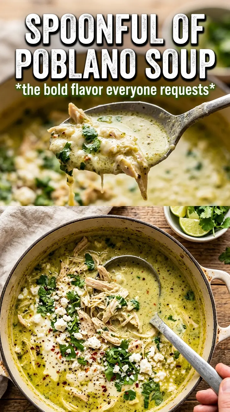 Chicken Poblano Soup smoky creamy