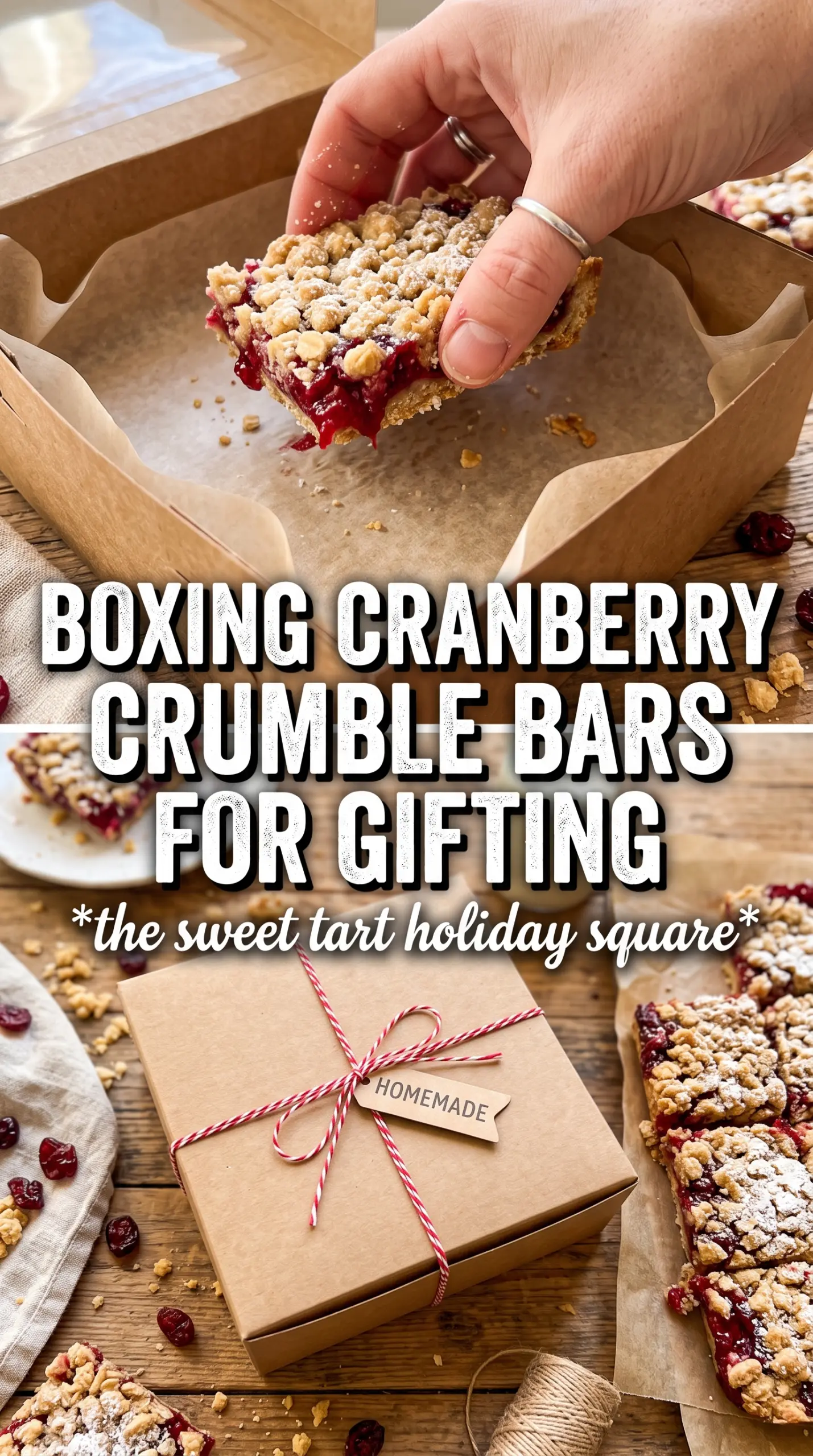 Cranberry Crumble Bars golden oat crumble