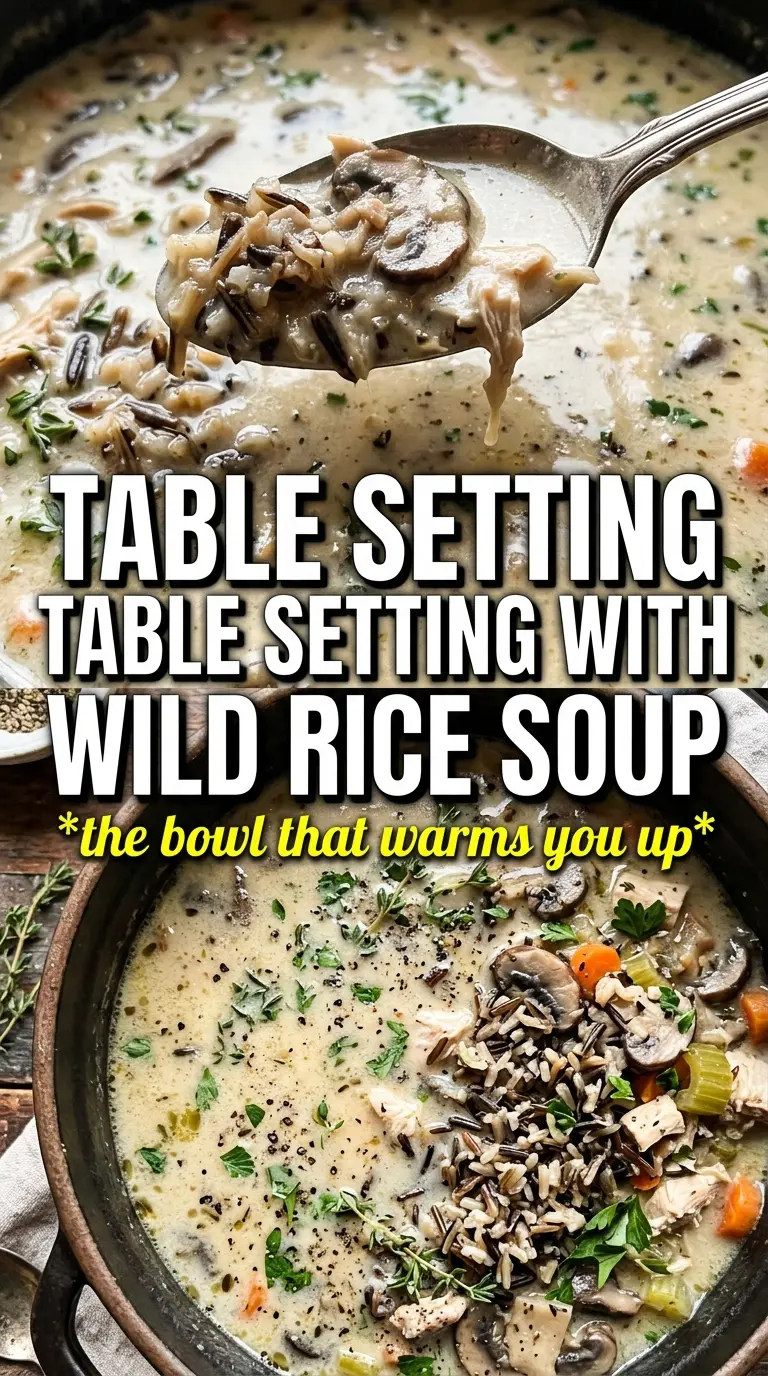 Creamy Mushroom Chicken and Wild Rice Soup creamy earthy comforting