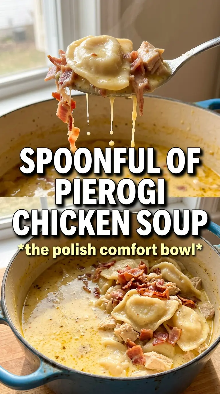 Creamy Pierogi Chicken Soup With Rosemary Bacon creamy hearty