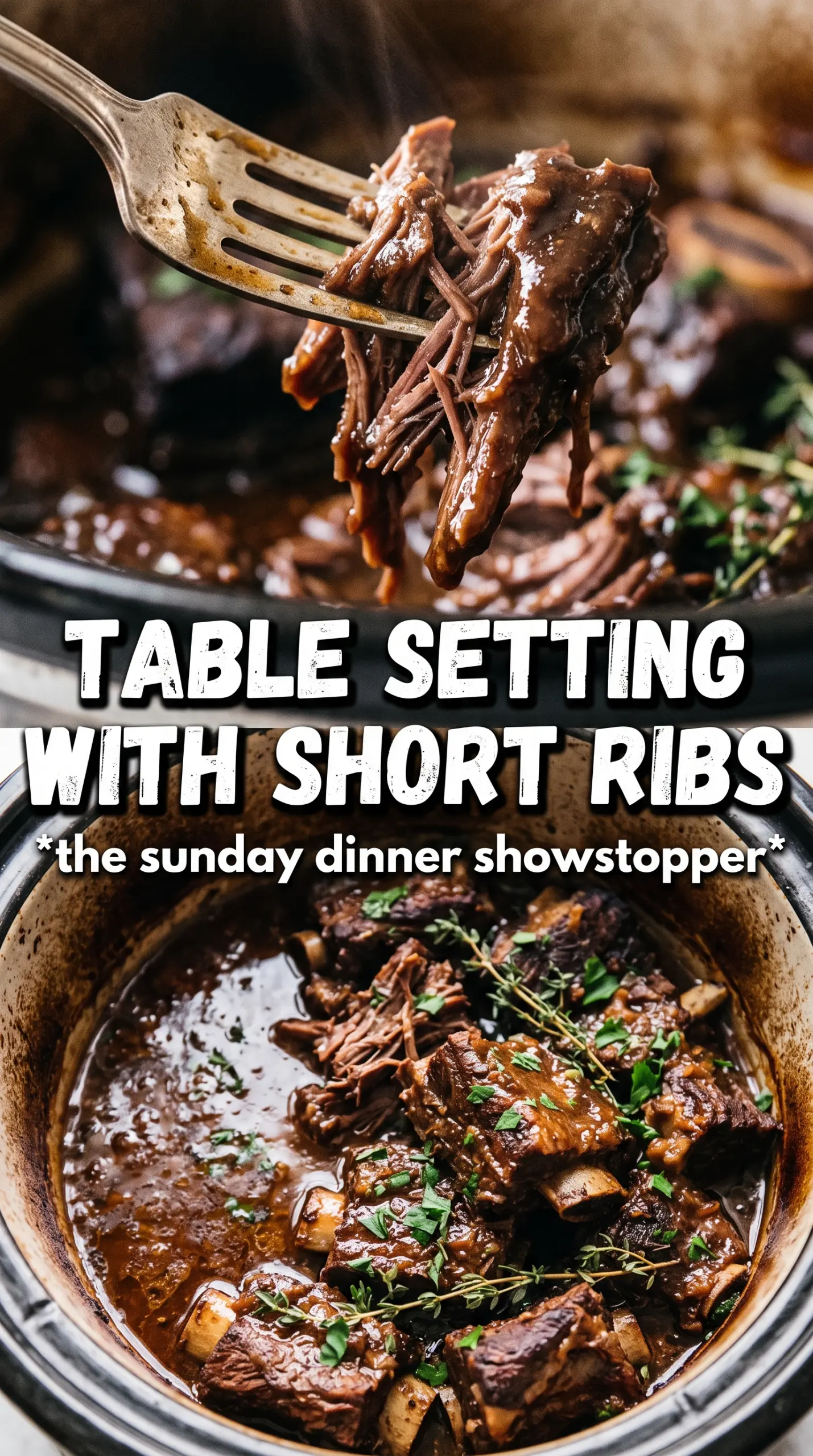 Crockpot Beef Short Ribs rich braising sauce tender
