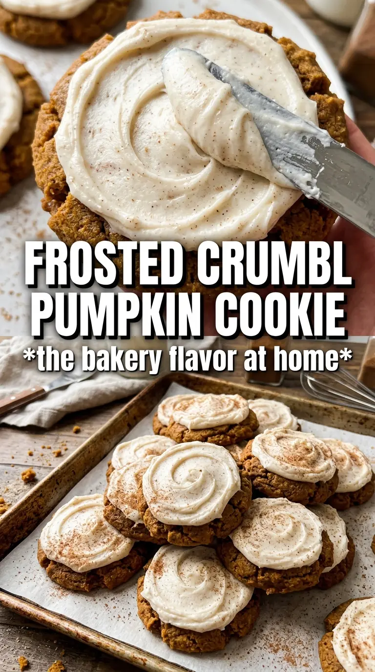 Crumbl Pumpkin Pie Cookies thick frosted cinnamon