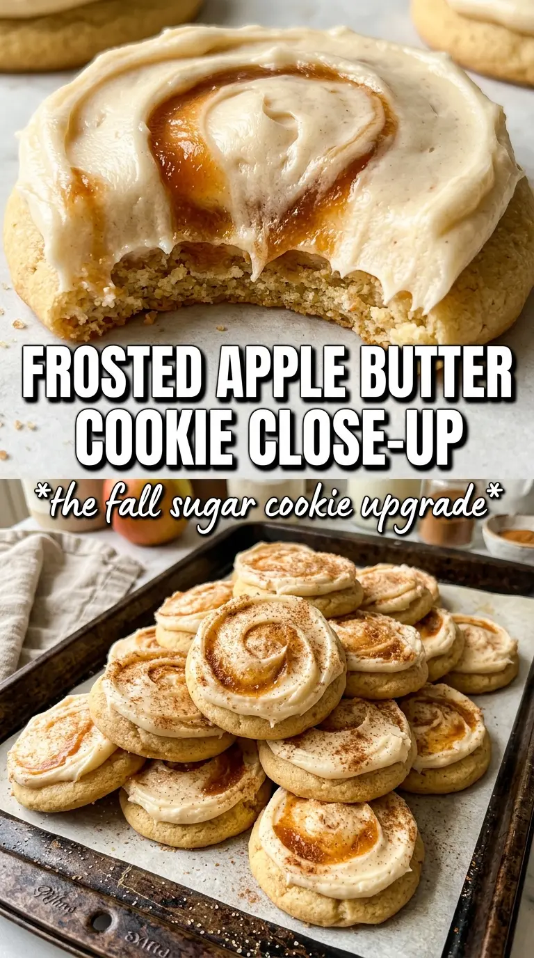 Frosted Apple Butter Sugar Cookies soft frosted caramel