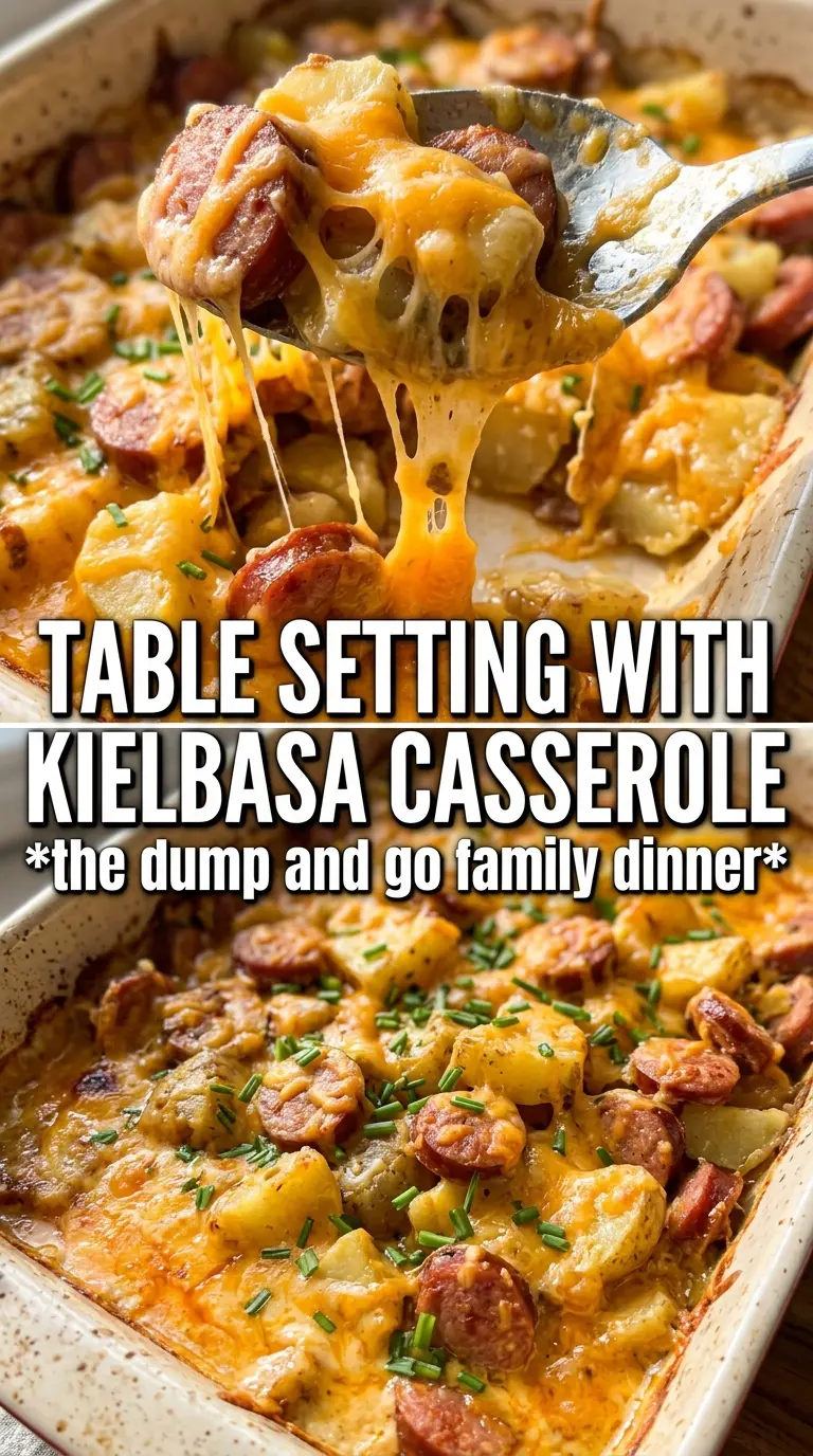 Kielbasa Sausage Cheesy Potato Casserole creamy cheesy