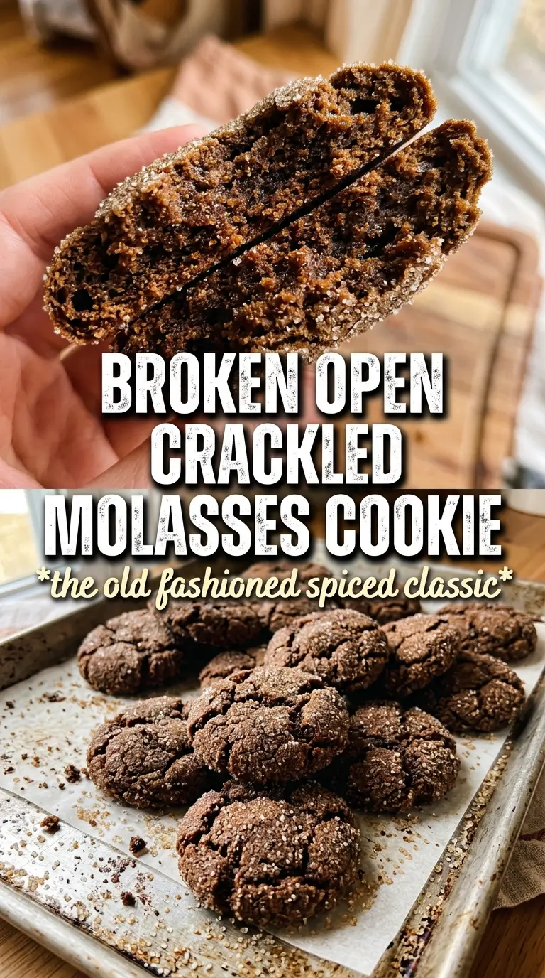 Molasses Cookies crinkled sugar-dusted chewy