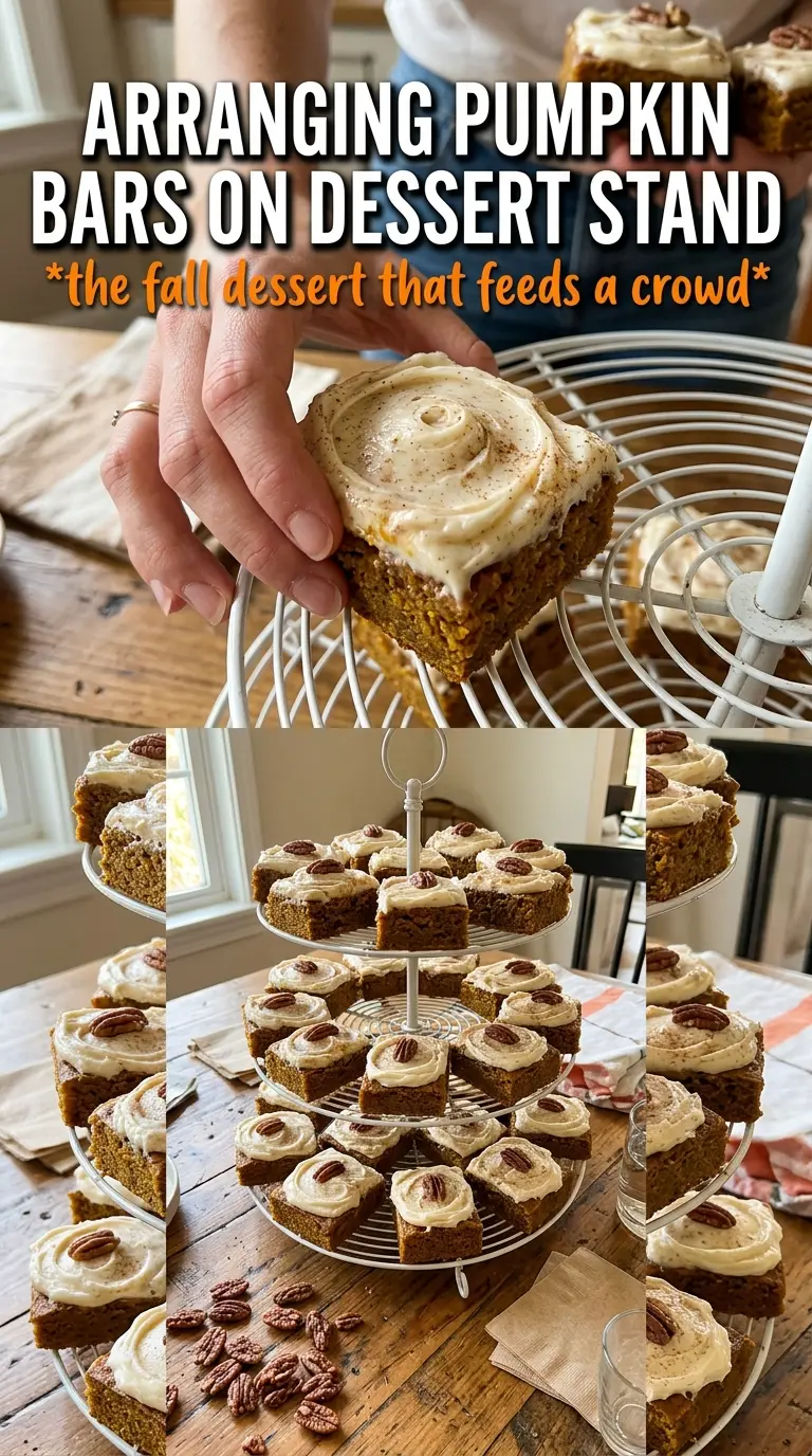 Pumpkin Bars with Cream Cheese Frosting, spiced, frosted