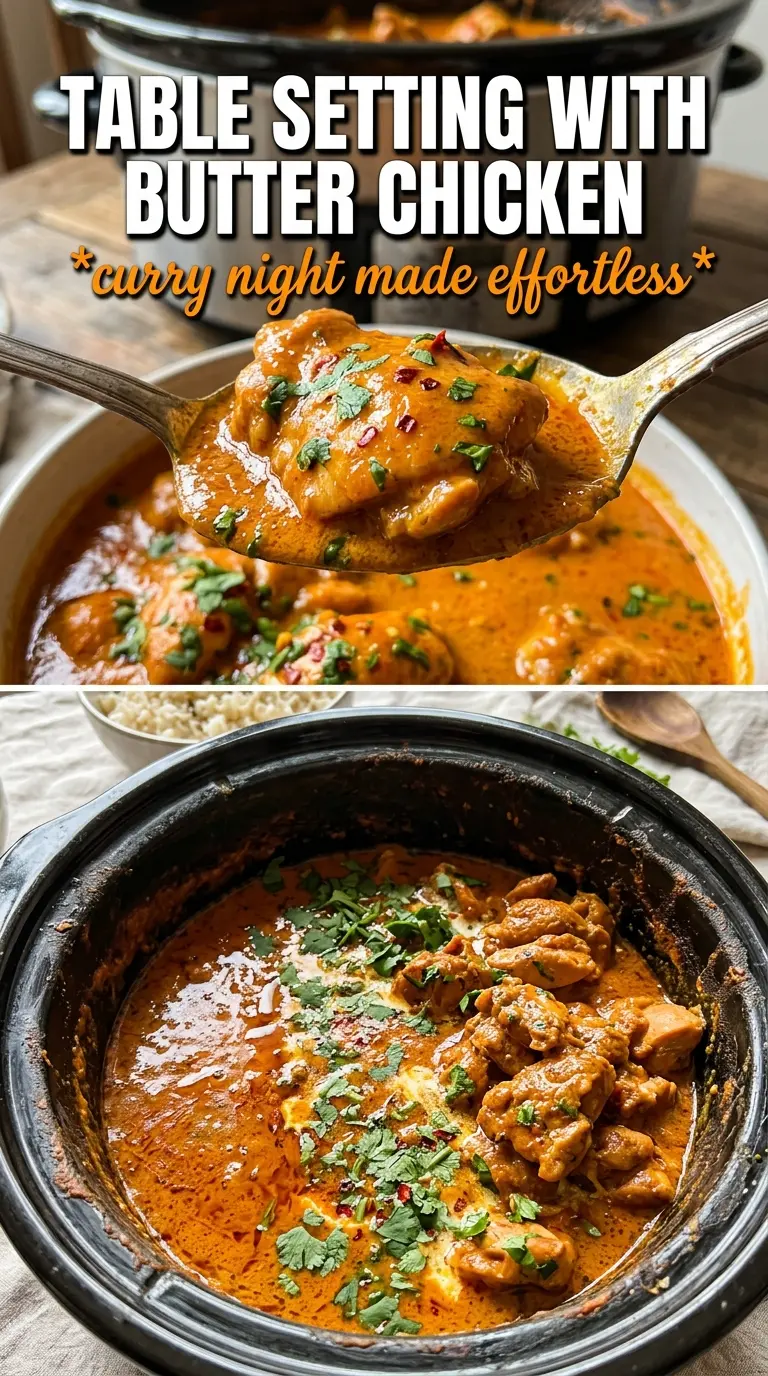 Slow Cooker Indian Butter Chicken creamy tomato chicken