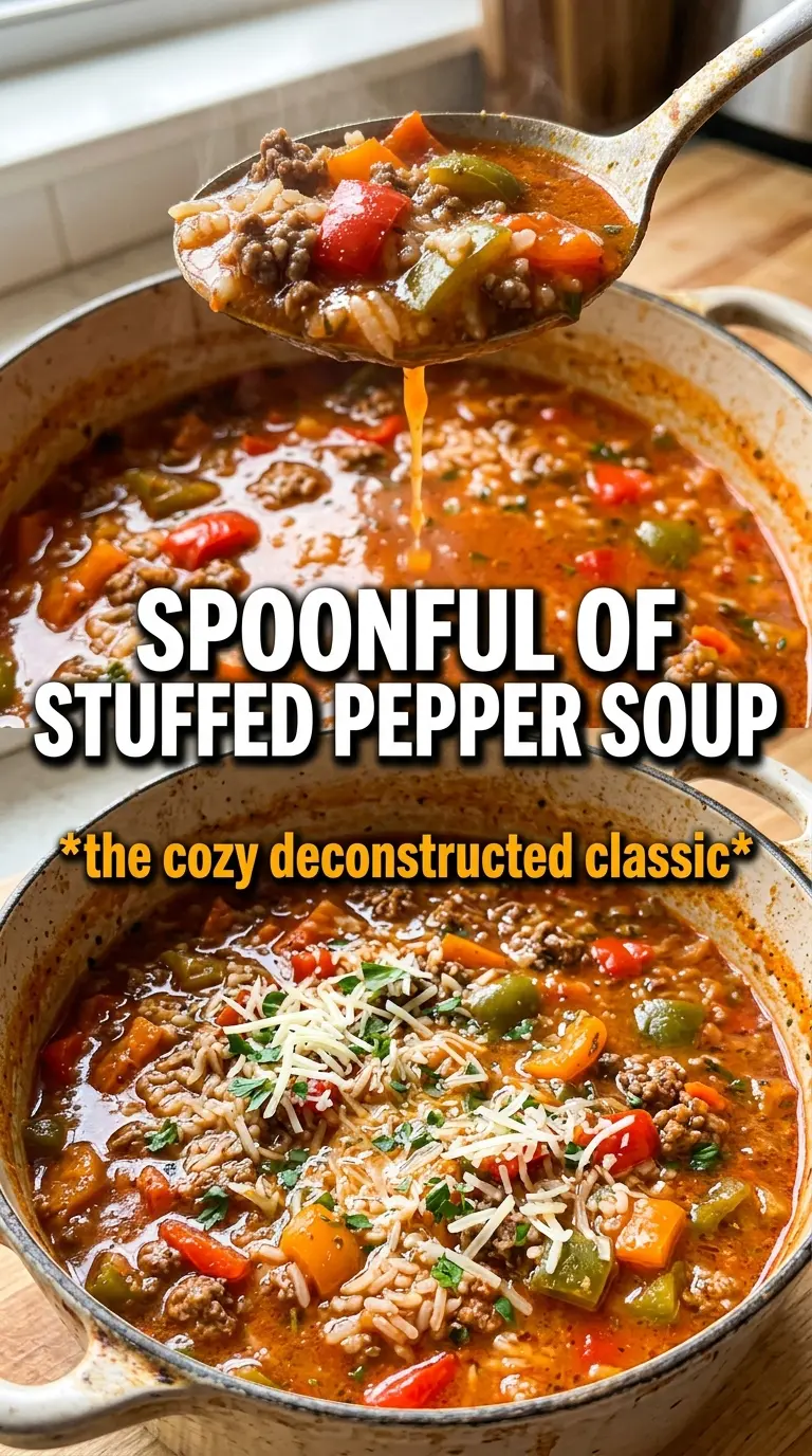 Stuffed Pepper Soup hearty tomato broth