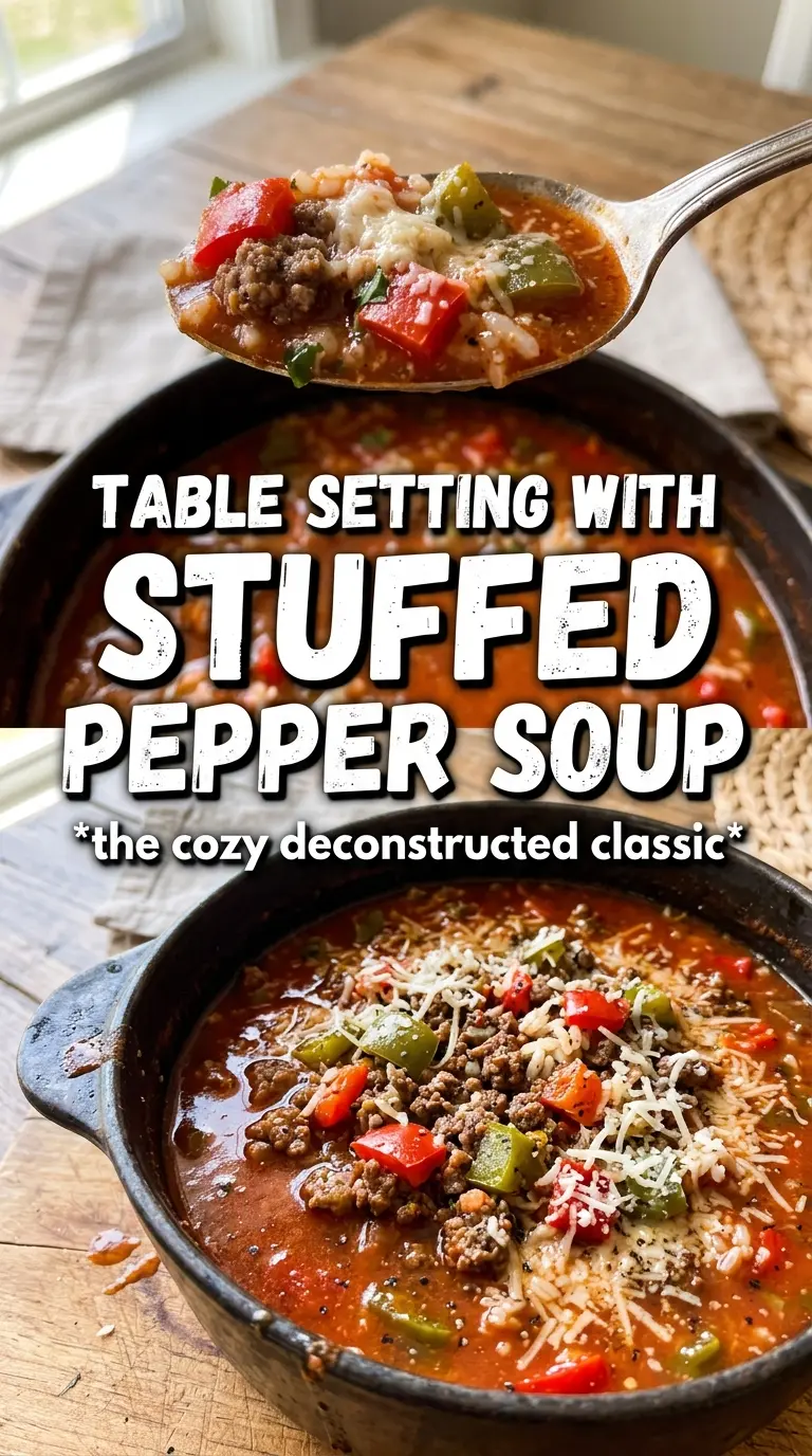 Stuffed Peppers Soup hearty tomato broth