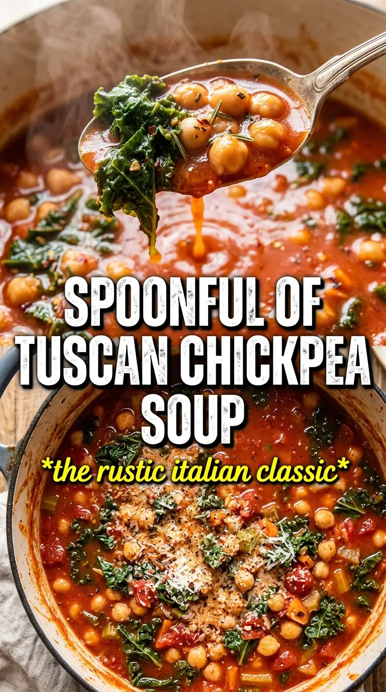 Tuscan Chickpea Soup rustic brothy hearty