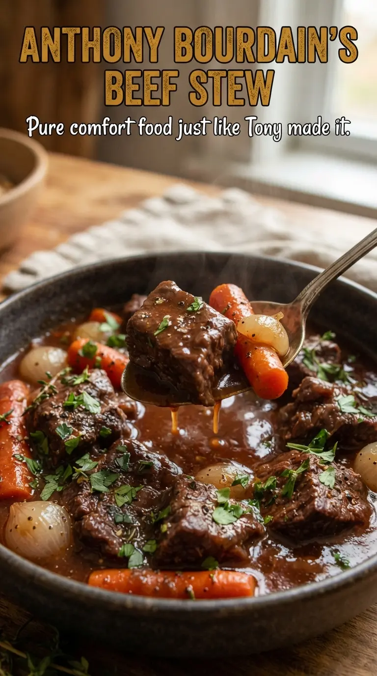 Anthony Bourdain's Beef Stew rustic wine-braised