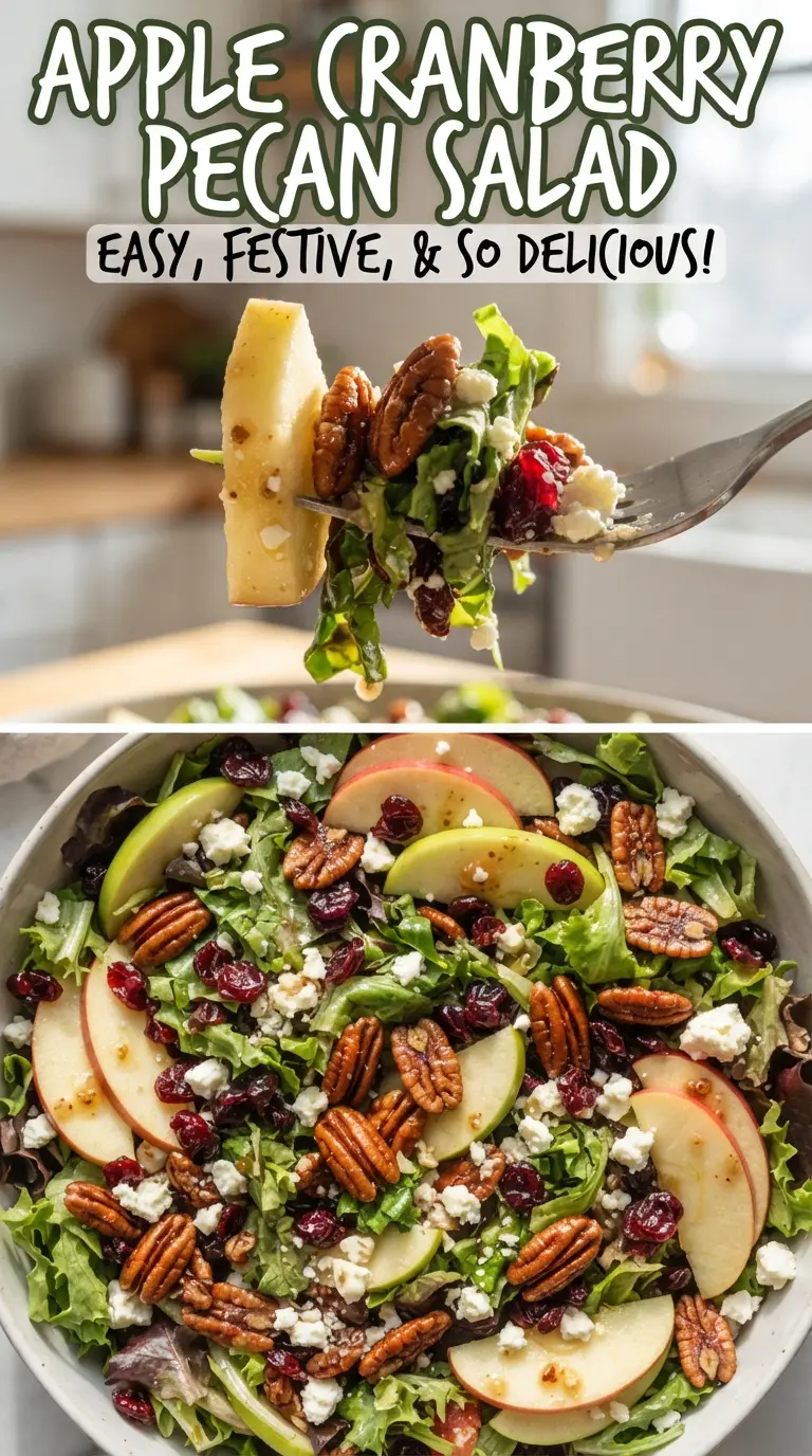 Apple Cranberry Pecan Salad crisp sweet-tart textures