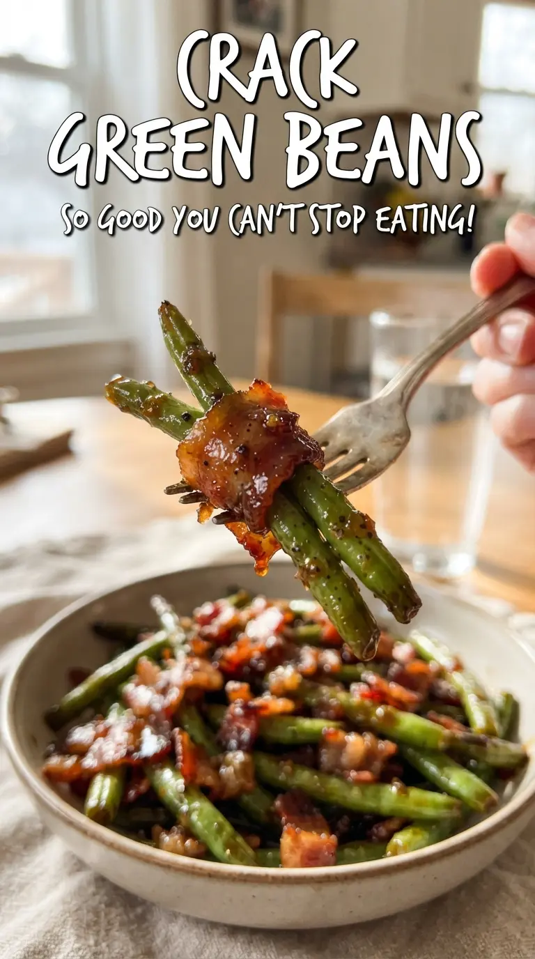 Crack Green Beans sticky caramelized bacon