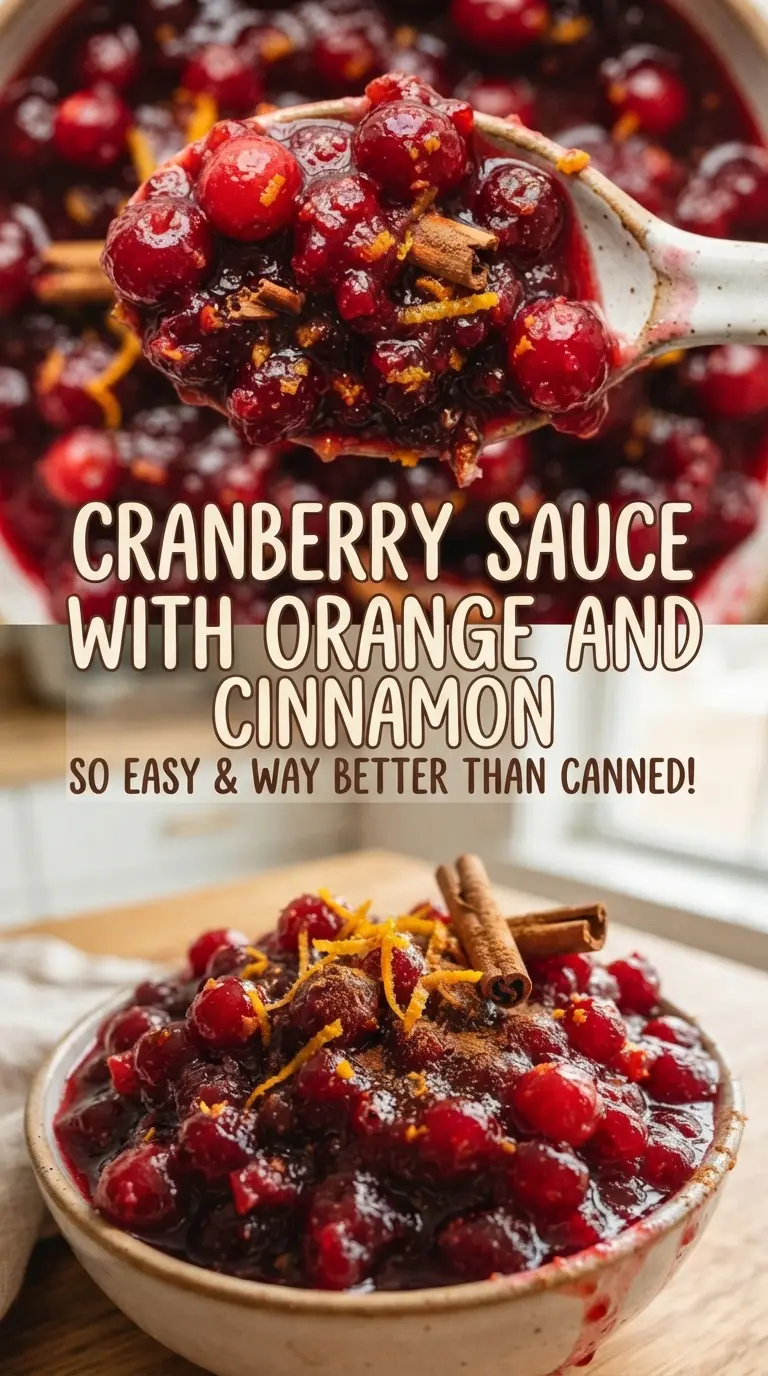 Cranberry Sauce with Orange and Cinnamon bright spiced