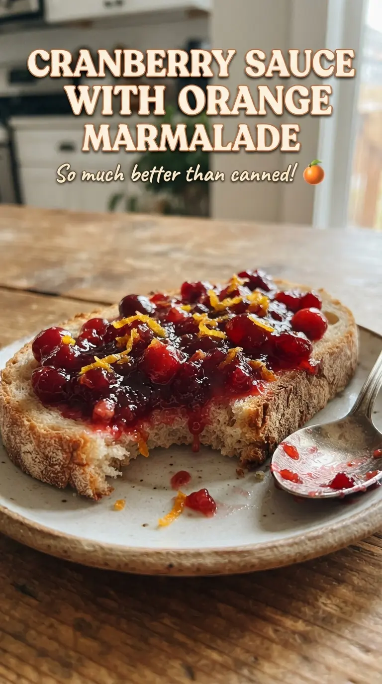 Cranberry Sauce with Orange Marmalade glossy citrus