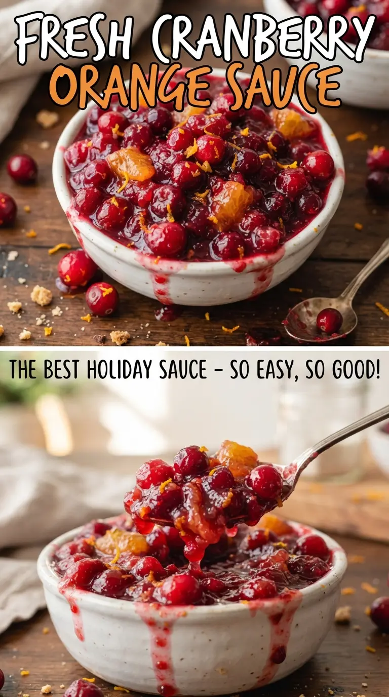 Fresh Cranberry Orange Sauce bright citrusy jewel-toned