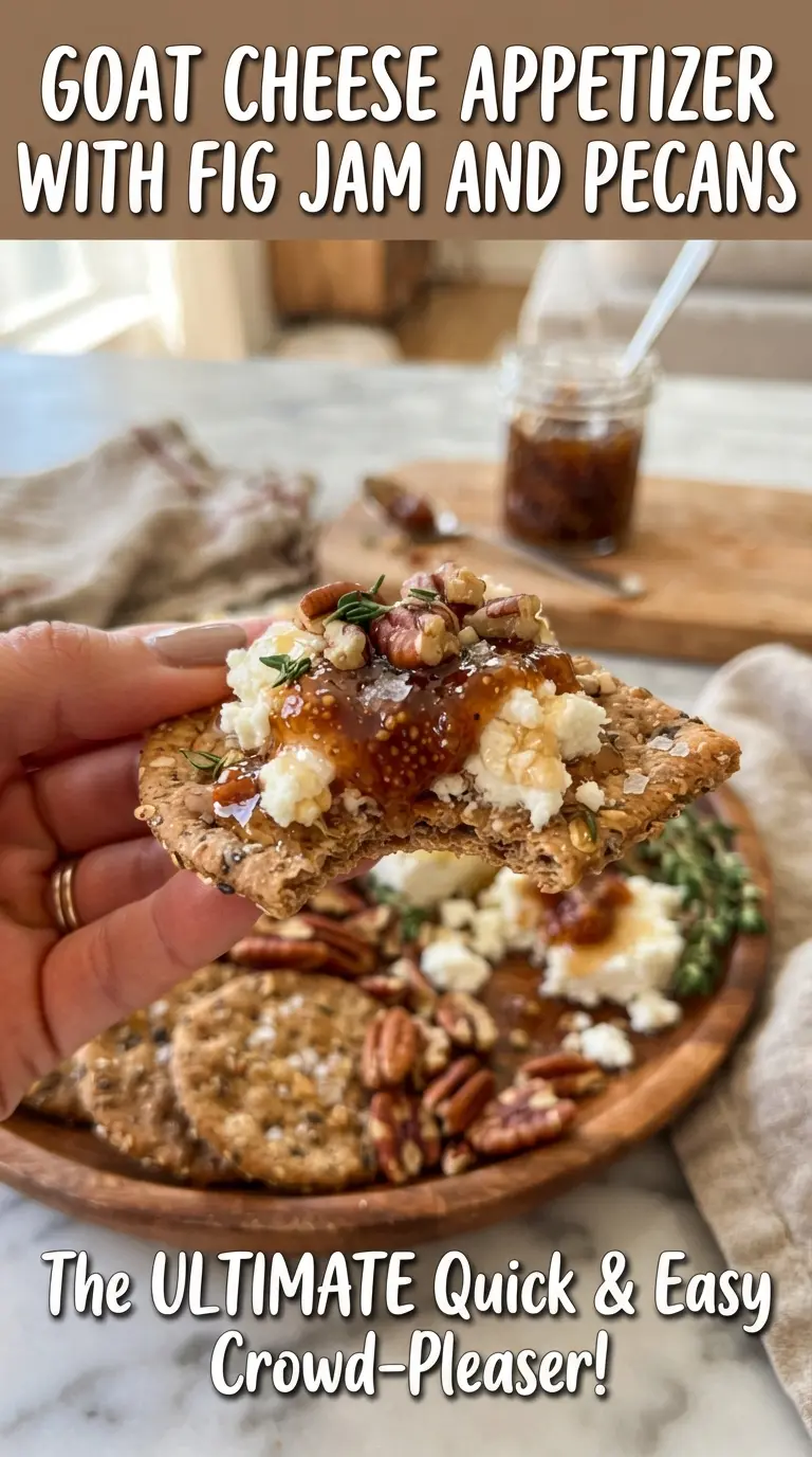 Goat Cheese Appetizer with Fig Jam and Pecans sweet salty creamy