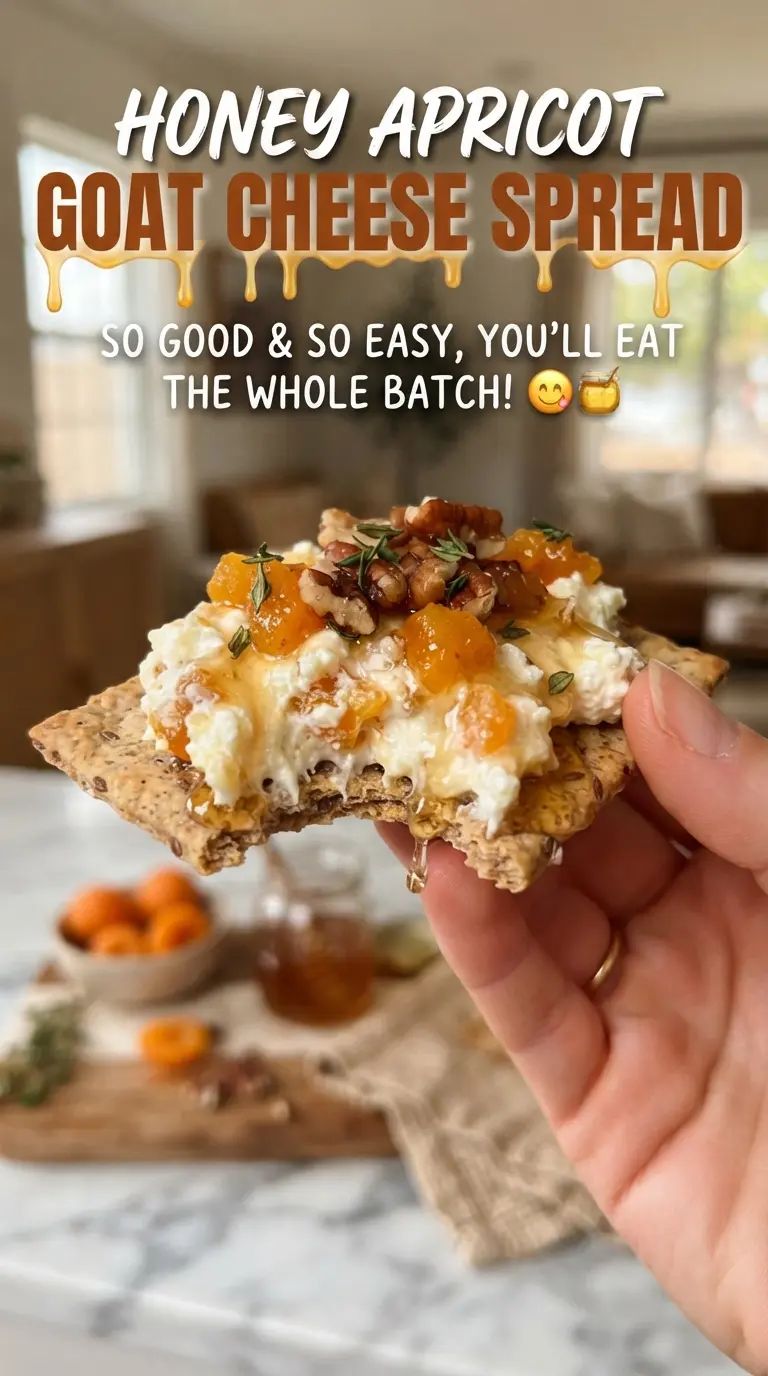 Honey Apricot Goat Cheese Spread creamy fruity pistachio