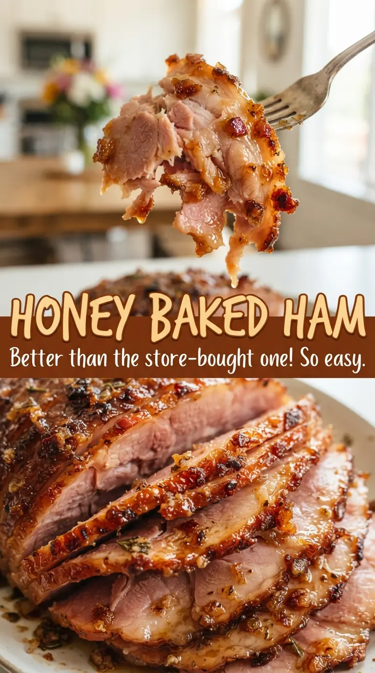 Honey Baked Ham crackly glazed spiral-sliced