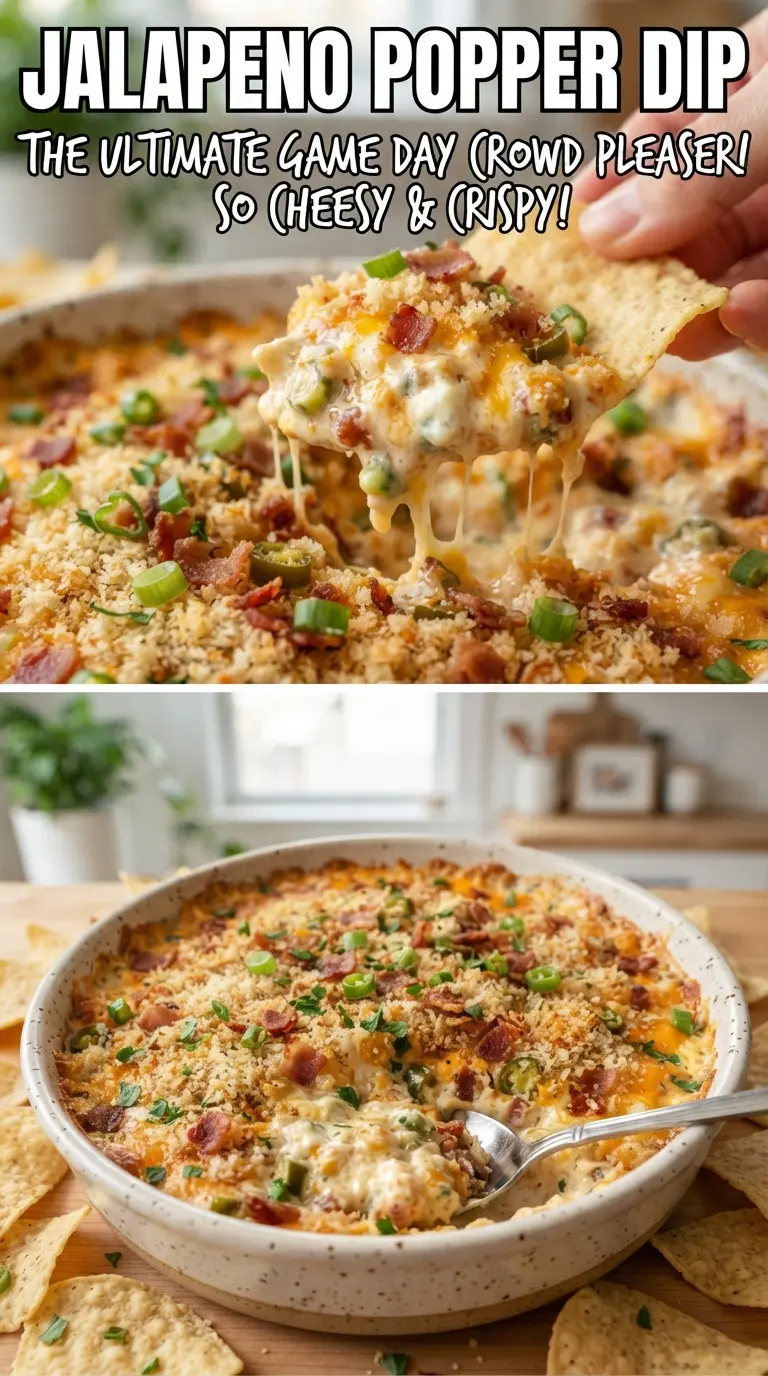 Jalapeno Popper Dip creamy cheesy crispy