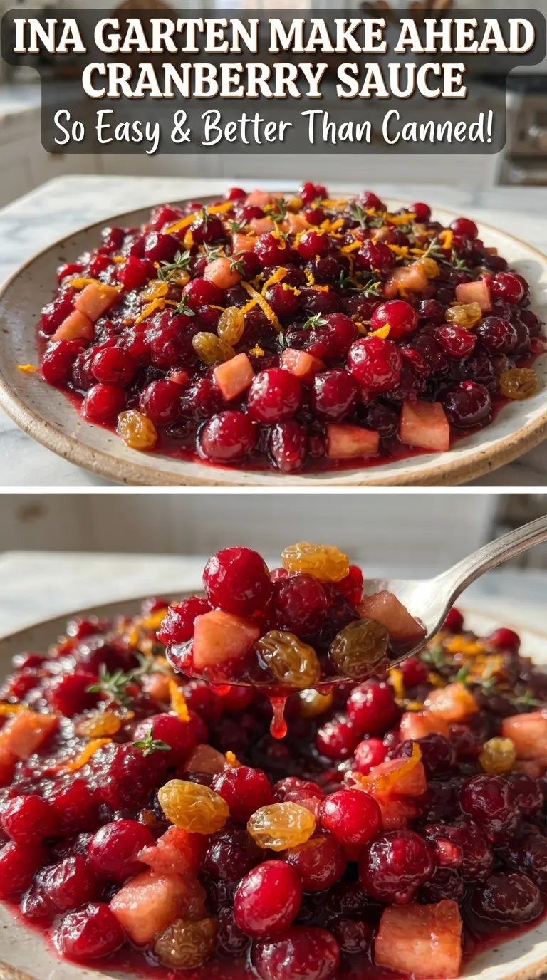 Ina Garten Make Ahead Cranberry Sauce chunky citrus