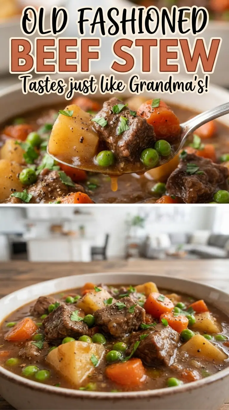 Old Fashioned Beef Stew hearty beefy vegetables