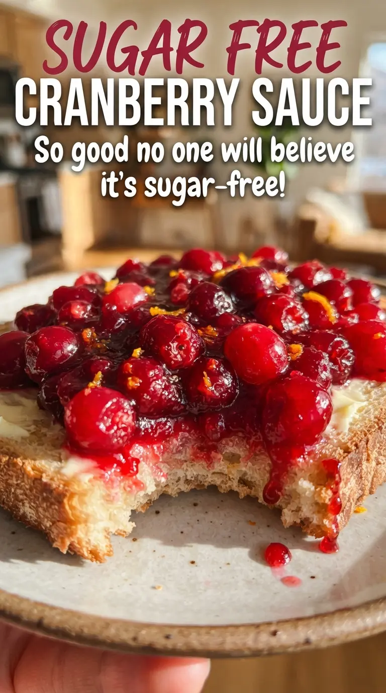 Sugar Free Cranberry Sauce glossy cranberry orange